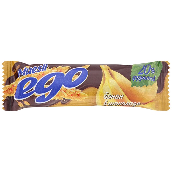 Батончик-мюсли Эго банан в молочном шоколаде 25 г