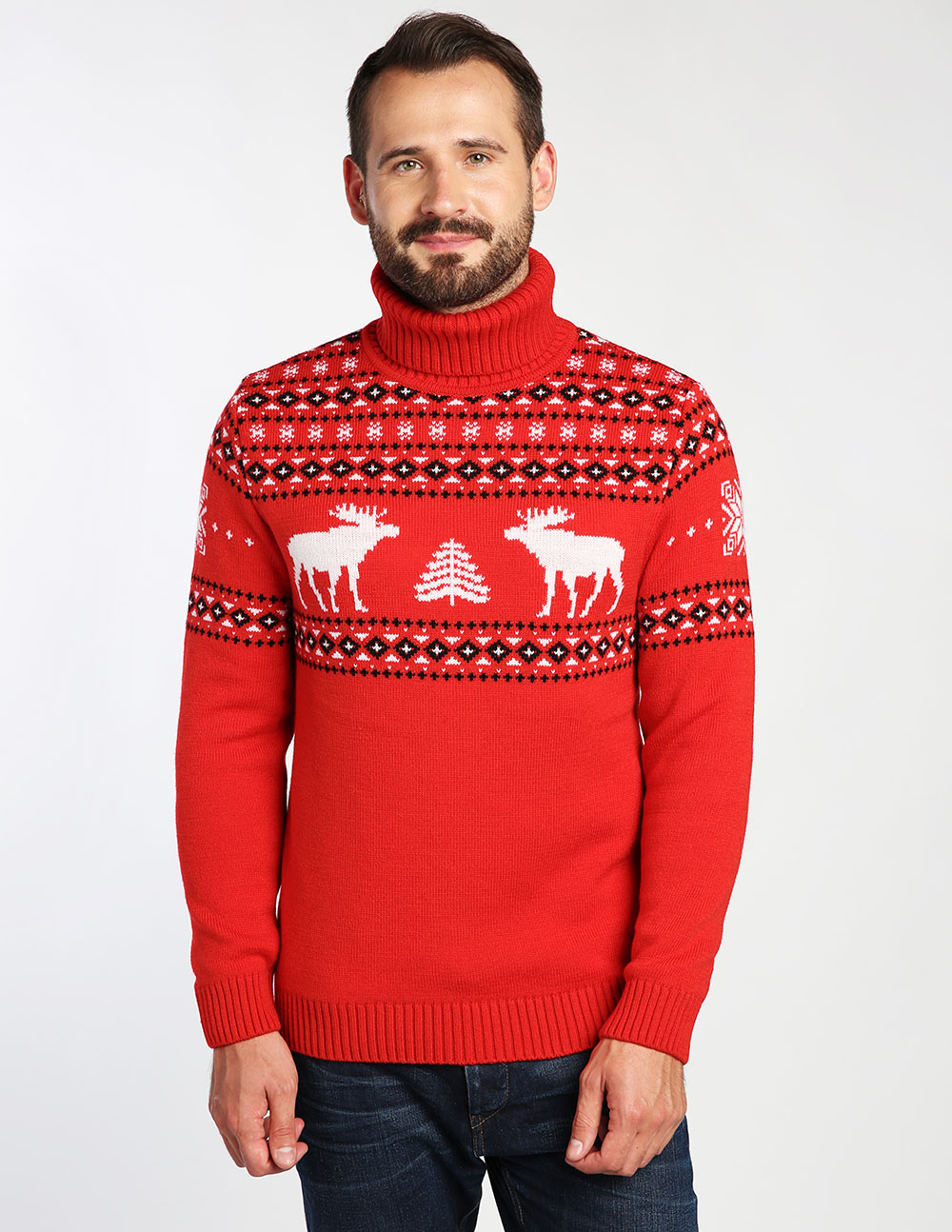 

Свитер мужской Теплые звери 20031 красный 3XL, 20031