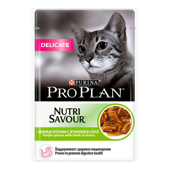 фото Влажный корм для кошек pro plan nutri savour delicate, ягненок, 85г