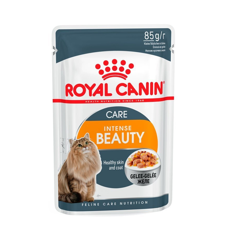 фото Влажный корм для кошек royal canin intense beauty, мясо, 85г