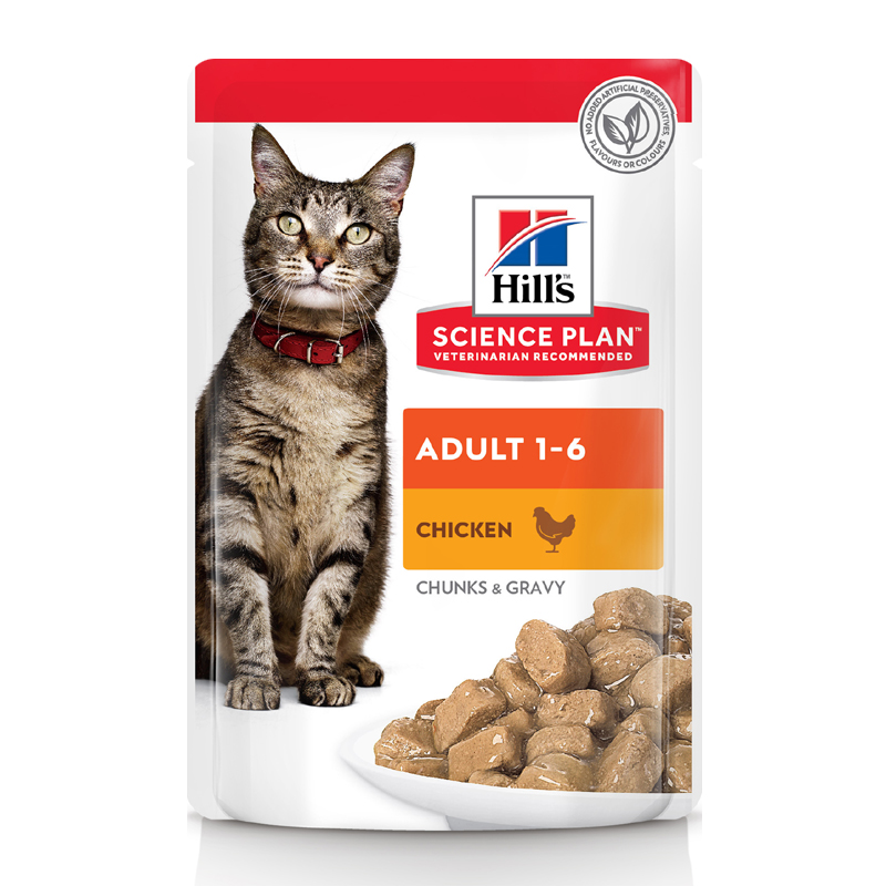 фото Влажный корм для кошек hill's science plan adult 1-6, курица, 85г