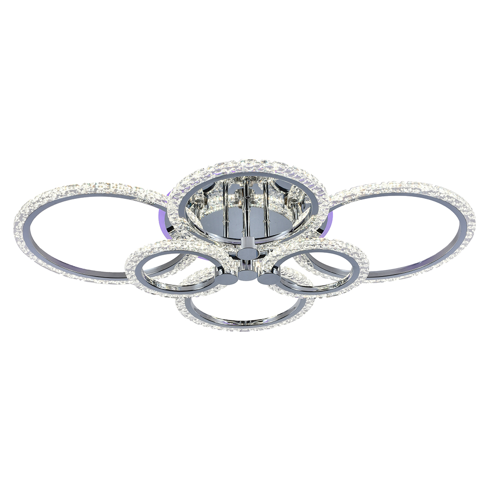фото Светодиодная люстра 18027/6 chr 132w+11w rgb profit light