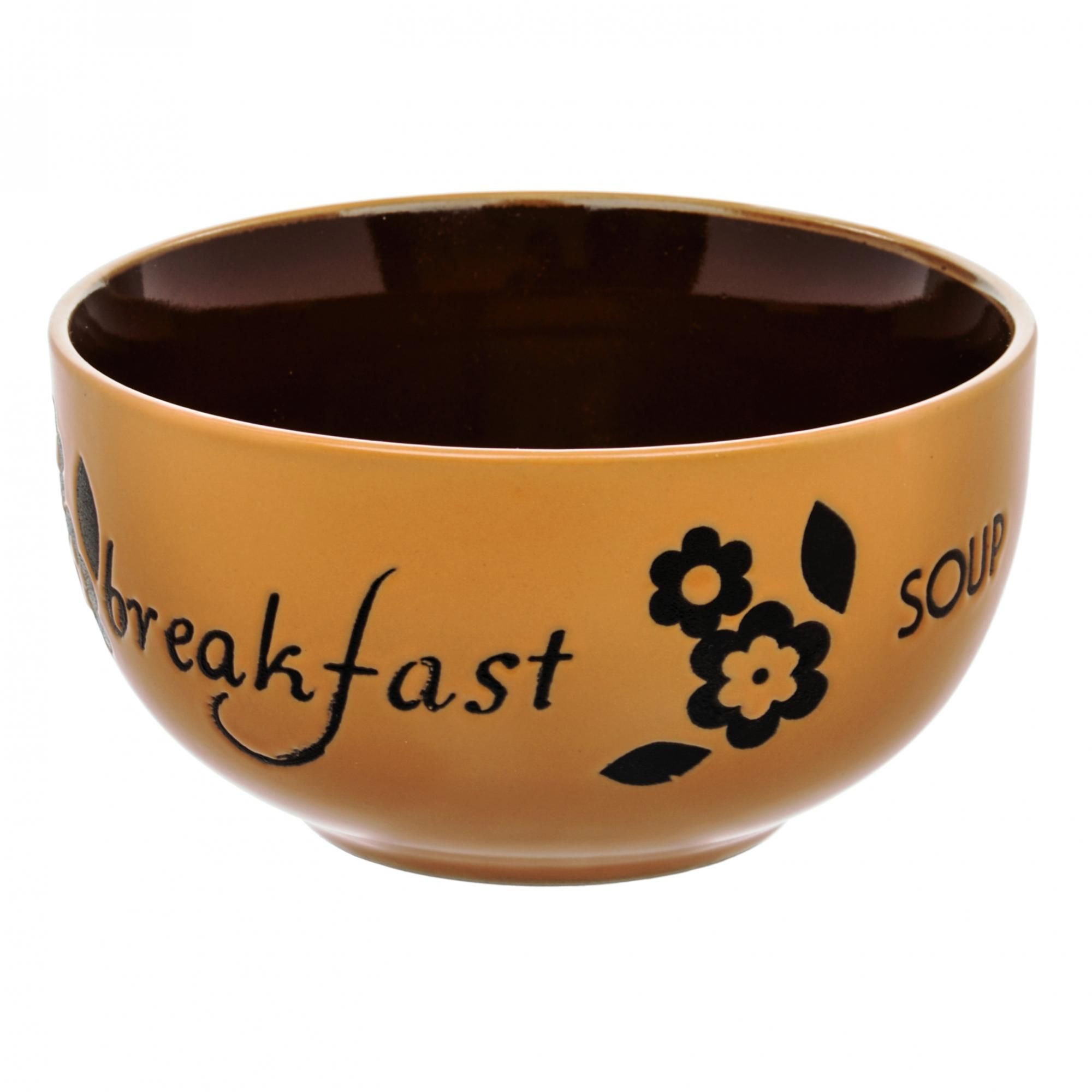 

Салатник HomeStar Breakfast терракотово-шоколадный 14 см