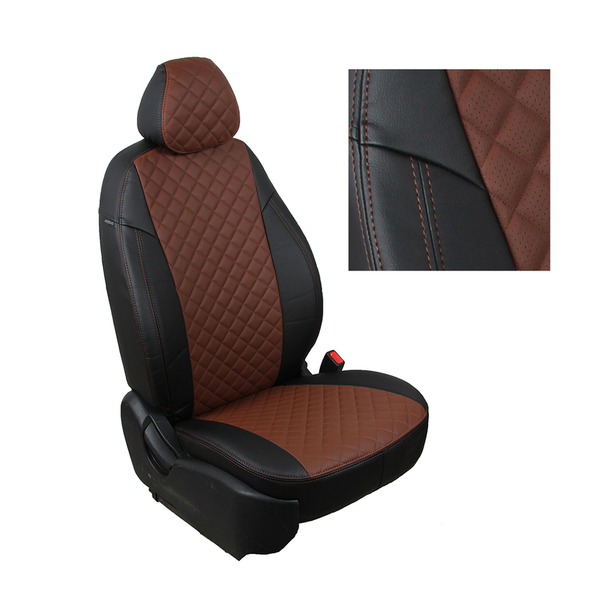 фото Чехлы на сиденья модельные экокожа ford kuga ii c 12г. g bk/d.br r / автопилот