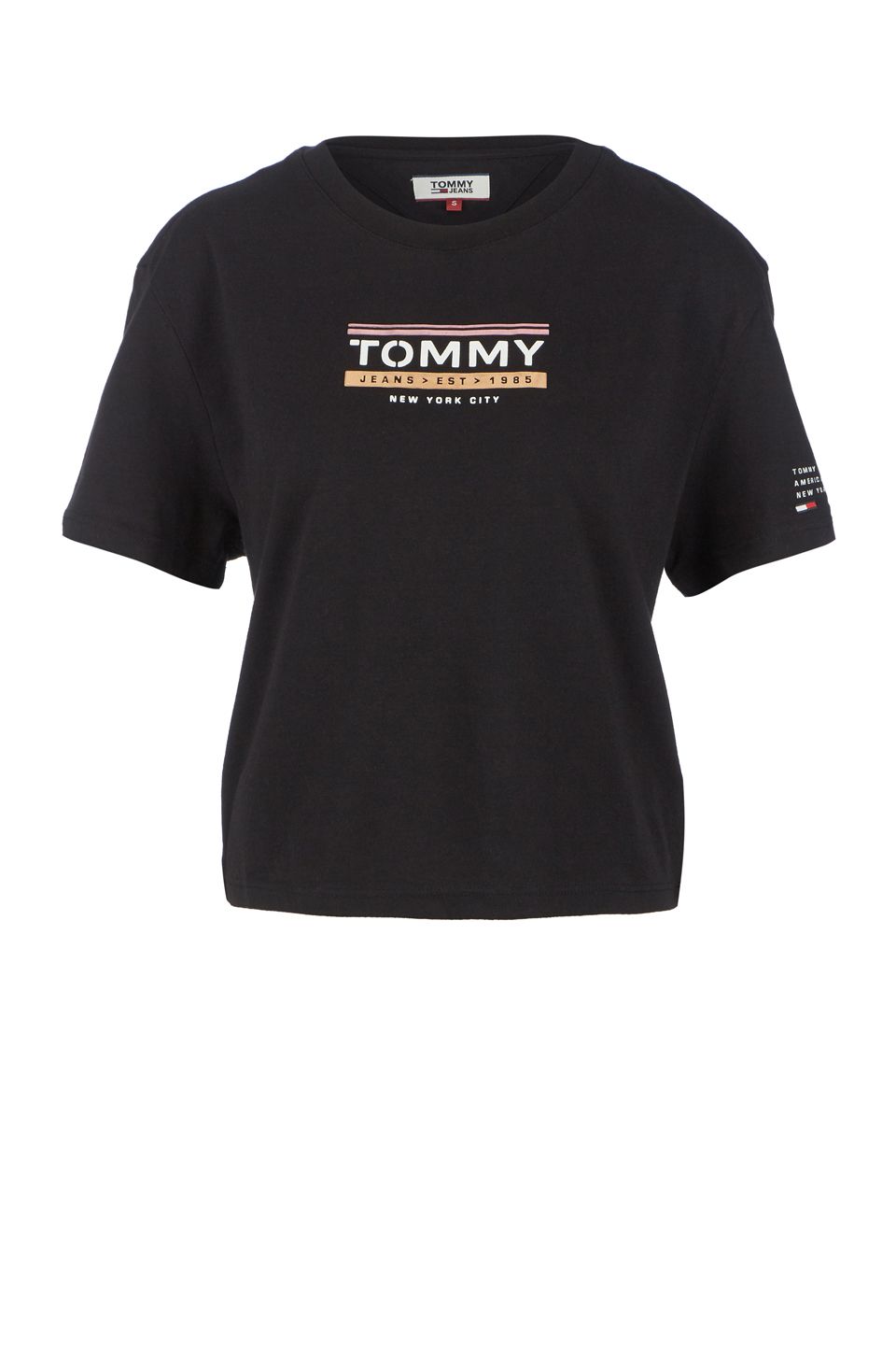 

Футболка женская Tommy Jeans DW0DW08035 BDS black черная S, Черный, DW0DW08035 BDS black