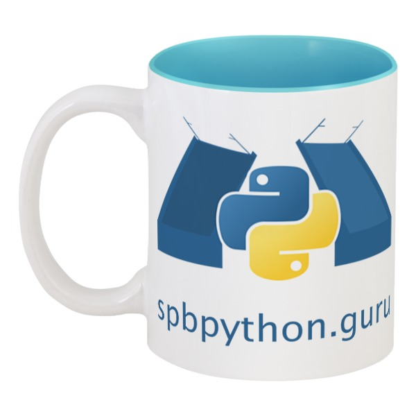 

Кружка Printio цветная внутри Spb python zen of python mug
