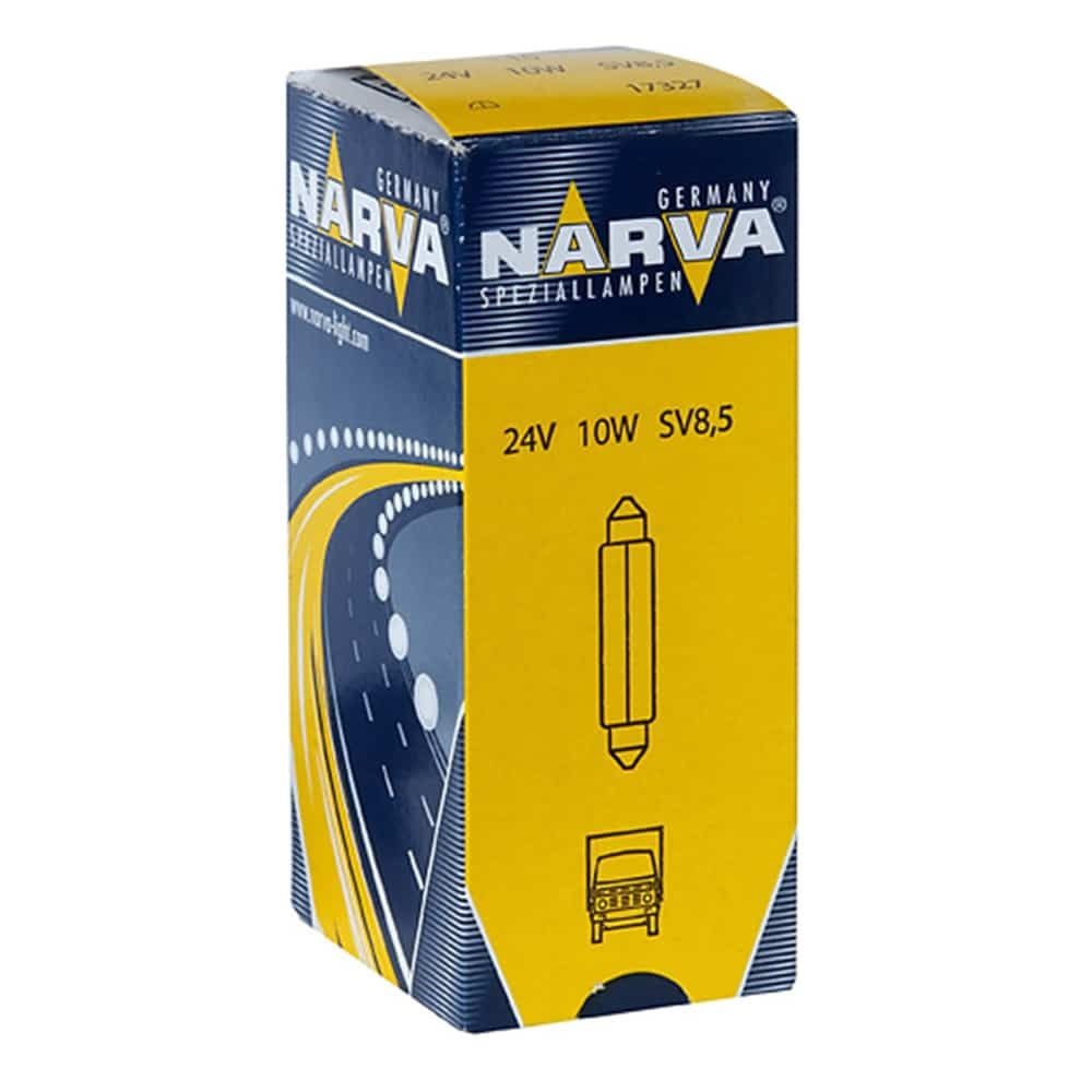 фото Лампа 24v c10w 10w sv8,5-8 narva standard 1 шт. картон 17327 narva арт. 17327