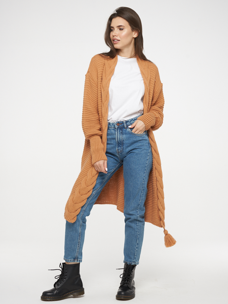 

Кардиган женский BE YOU BY202-14023 коричневый 42 RU, BY202-14023