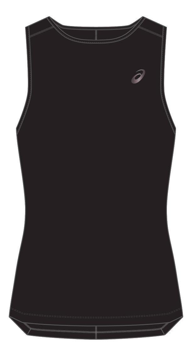 фото Майка asics silver singlet, black, s