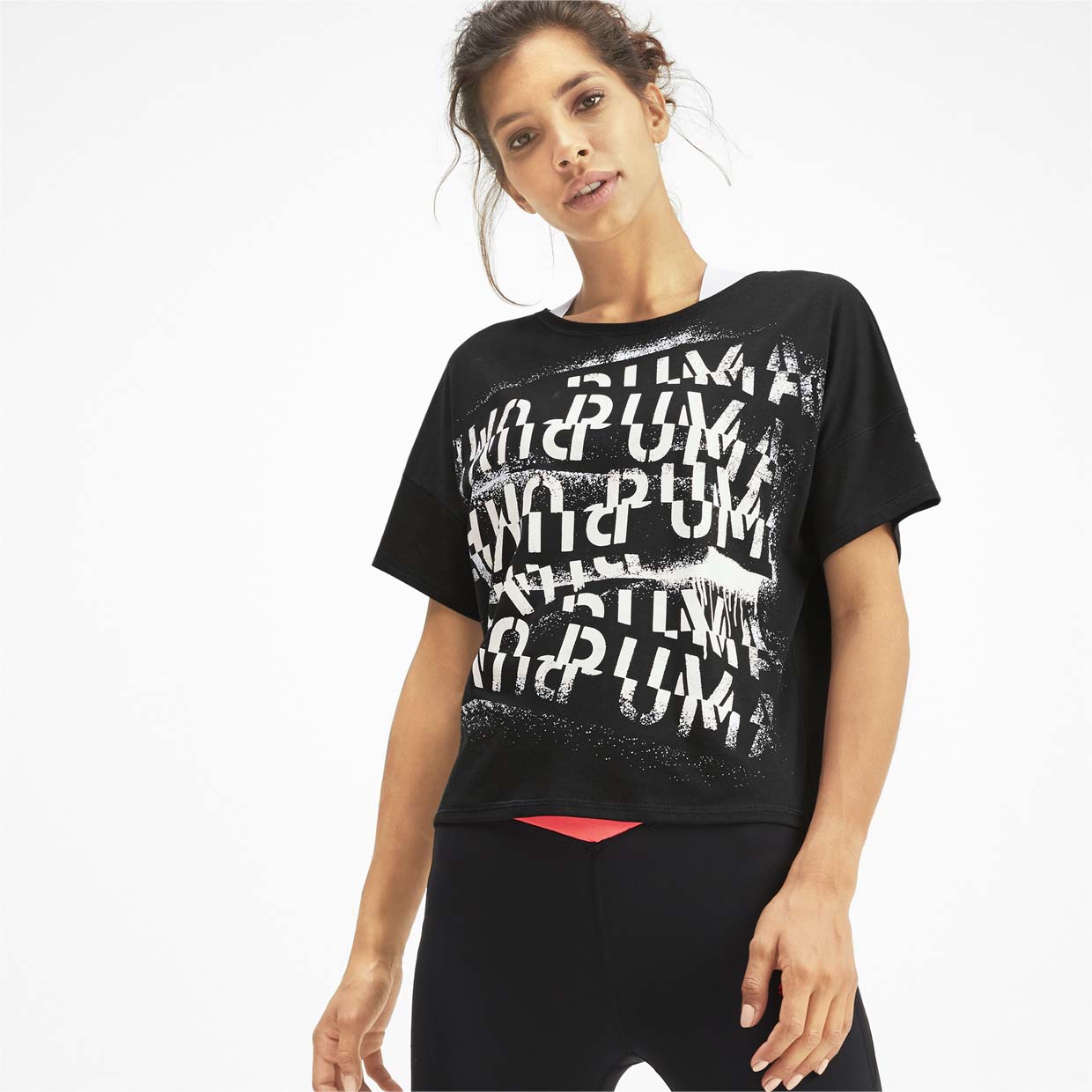 

Футболка женская PUMA Hit Feel It черная M, Hit Feel It