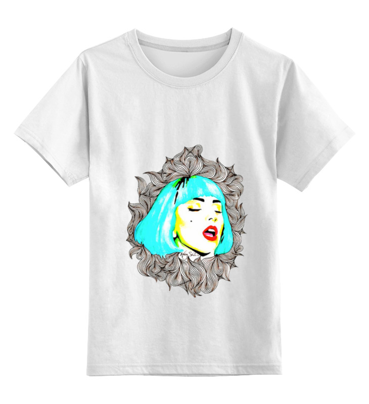 

Детская футболка Printio Lady gaga цв.белый р.104, 0000000739271