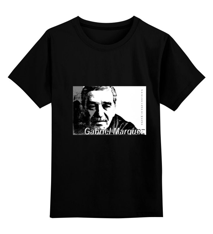 

Детская футболка Printio Gabriel marquez цв.черный р.104, 0000000738634