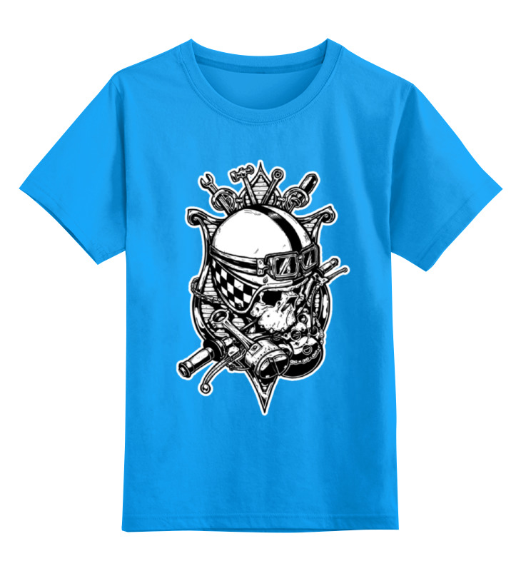 

Детская футболка Printio Old school custom цв.голубой р.104, 0000000734498