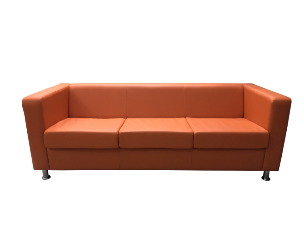 фото Диван, мягкий офис, аполло люкс трехместный экокожа pegaso, оранжевый