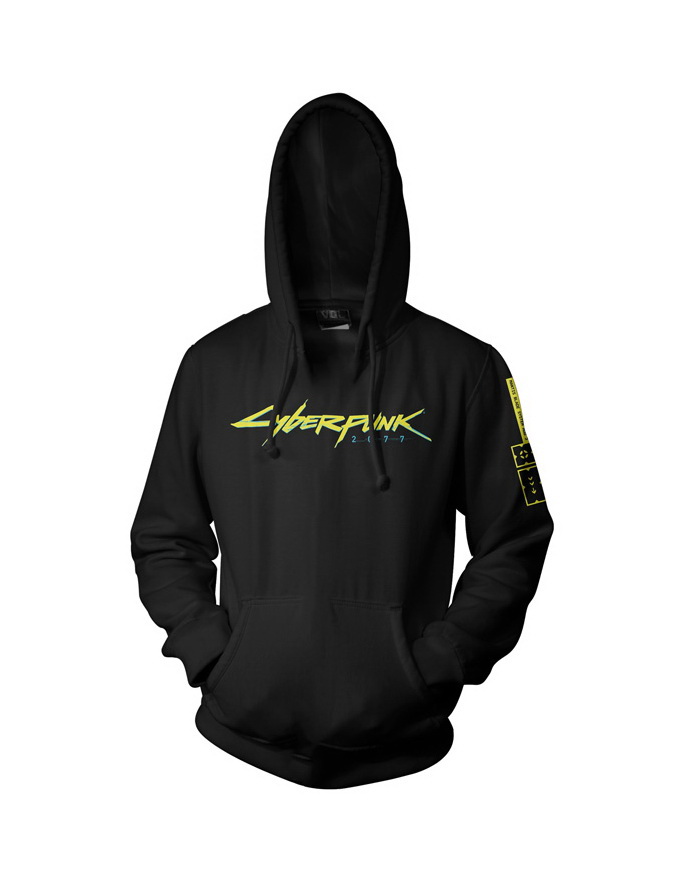 Толстовка мужская Cyberpunk 2077 Laser Logo Lite черная S