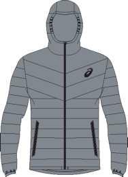 

Мужской пуховик Asics Down Hooded 2031B837-022, серый, S INT, Down Hooded