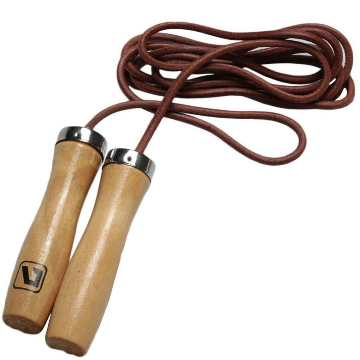 фото Скакалка скоростная liveup jump rope leather 270 см brown