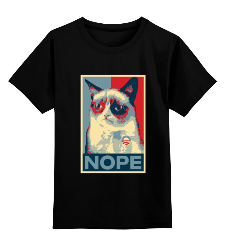 

Детская футболка Printio Grumpy cat цв.черный р.116, 0000000739545