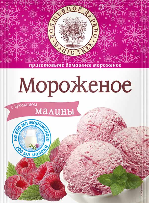 

Мороженое с ароматом Малины 70г, Волшебное дерево