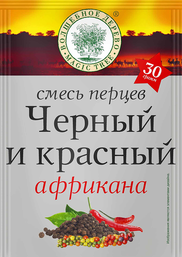 фото Смесь перцев черный и красный "африкана" 30г, волшебное дерево