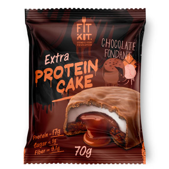 Печенье Fit Kit Extra Protein Cake 24 70 г, 24 шт., chocolate fondant