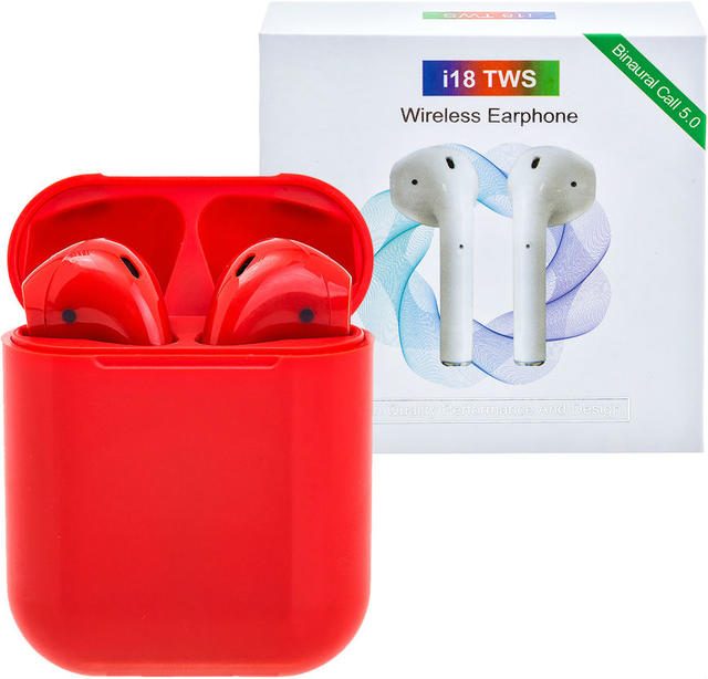 

Беспроводные наушники TWS i18 Red, i18