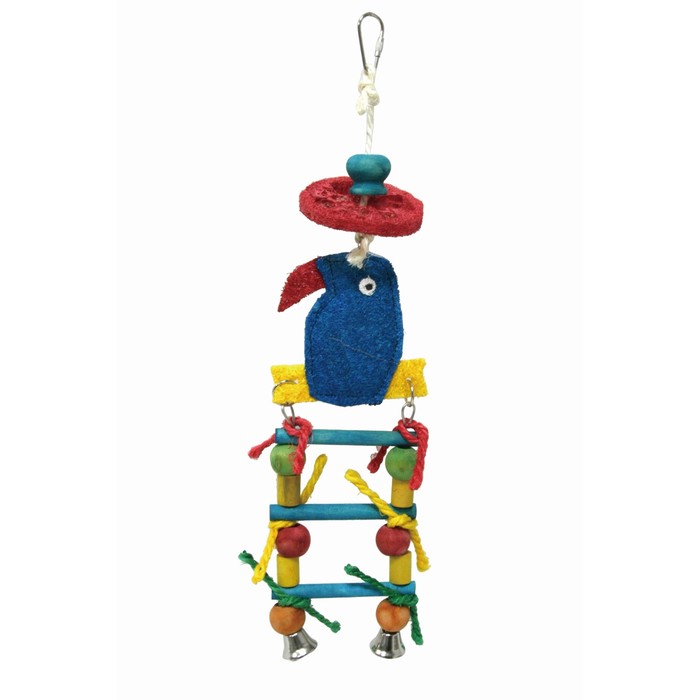 Подвеска для попугаев Fauna International Кукабарра, разноцветный, 10х10х41 см