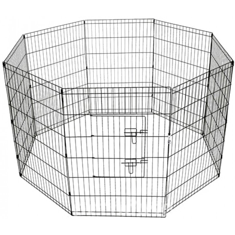 Вольер для щенков Savic Dog Park 2, 8 секций, серая эмаль, диаметр 160 см, высота 91 см