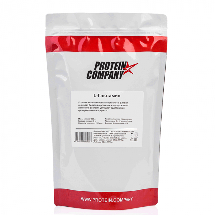 

L-Glutamine PROTEIN.COMPANY, 500 г, натуральный, L-Glutamine