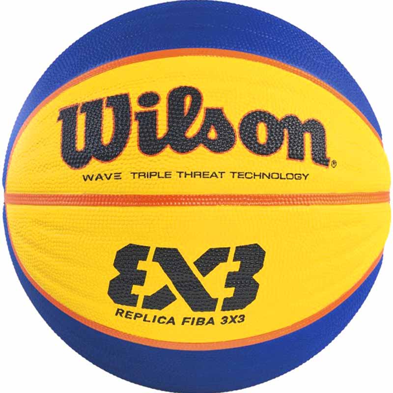 фото Баскетбольный мяч wilson fiba 3x3 replica №6 blue/yellow