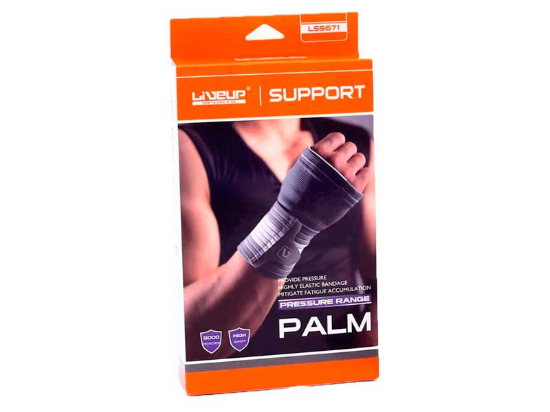 Суппорт LiveUp Palm Support серый 20 см