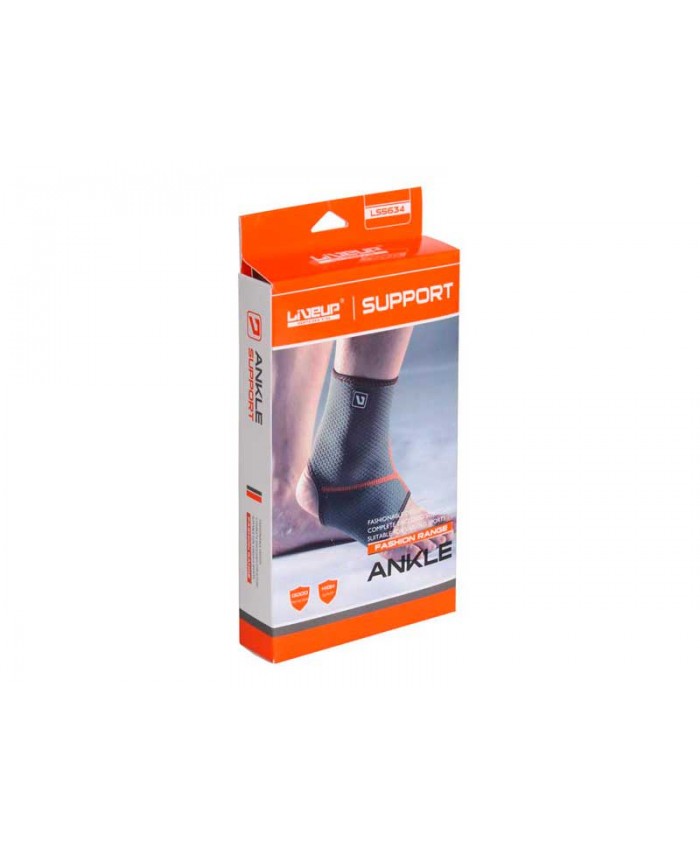 Суппорт LiveUp Ankle Support серый 30 см