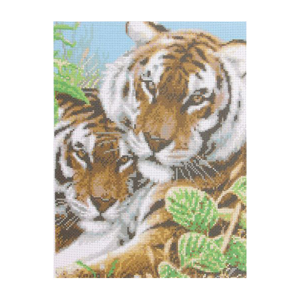 

Канва с рисунком Каролинка 'Тигры' 23*30 см КК 001