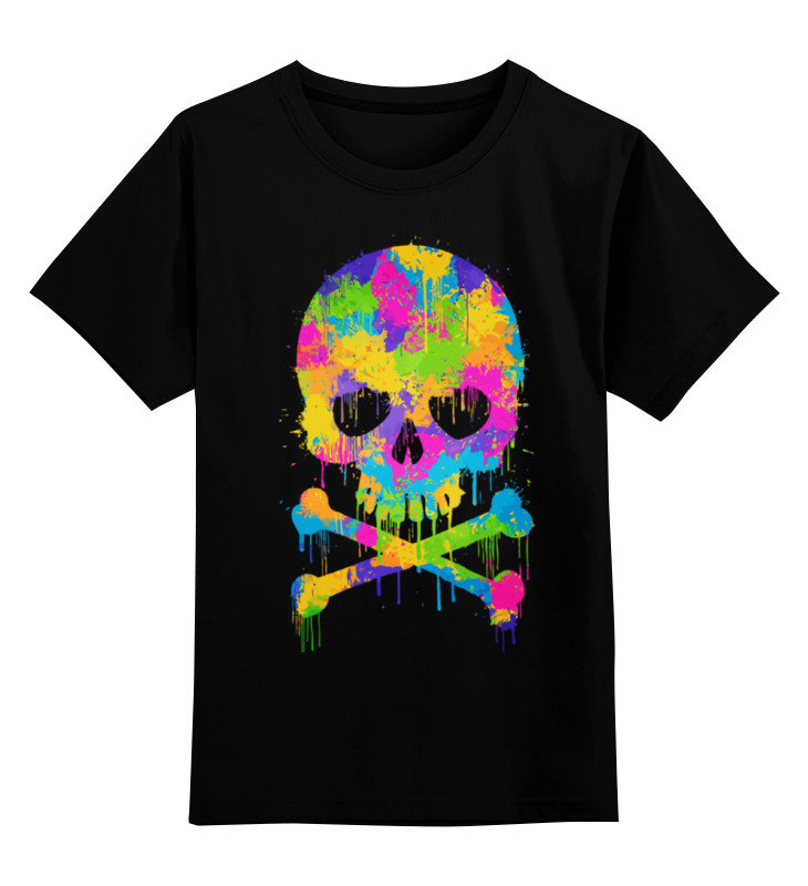

Детская футболка Printio Череп skull цв.черный р.128, 0000000747698