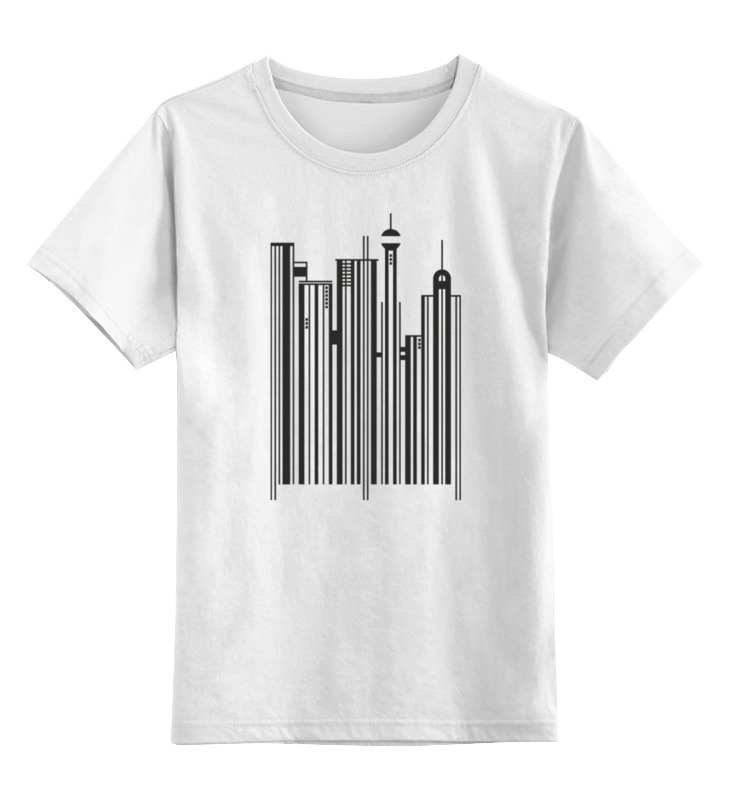 Детская футболка Printio Сити-код цв.белый р.128
