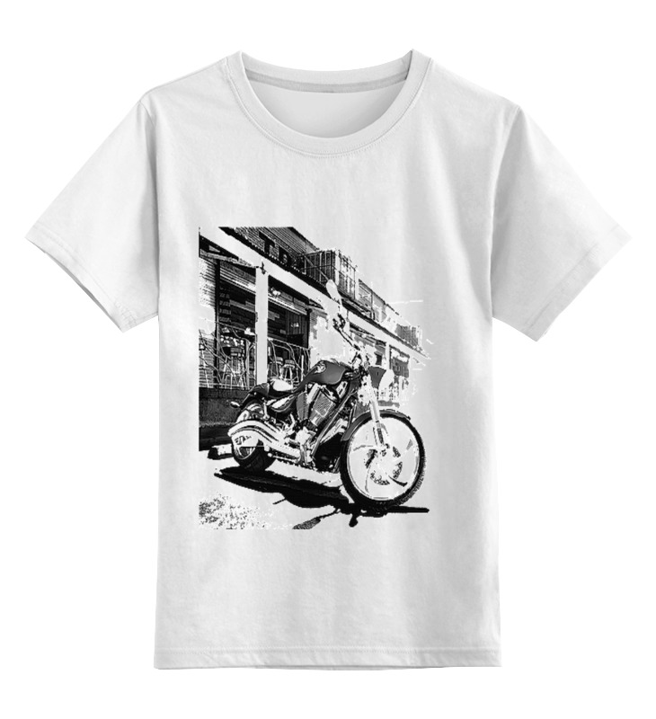 фото Детская футболка printio мотоциклы цв.белый р.128