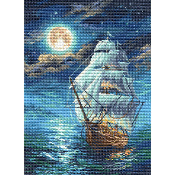 

Канва с рисунком 'Матренин Посад' 'Ночной морской пейзаж', 37*49 см 1683
