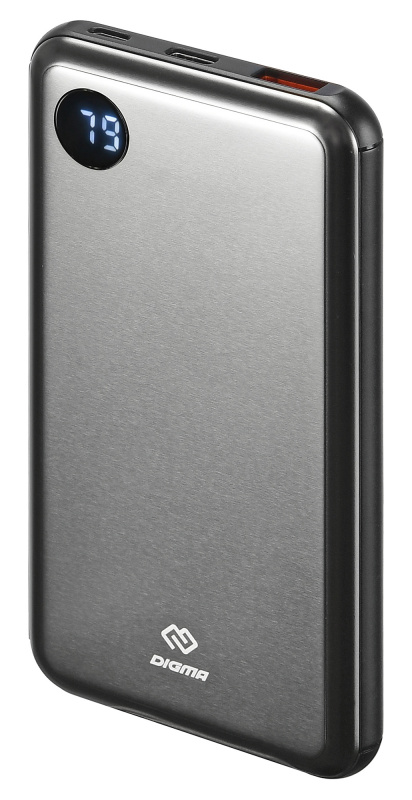

Внешний аккумулятор DIGMA Power Delivery DG-10000-SML-BL Dark Grey