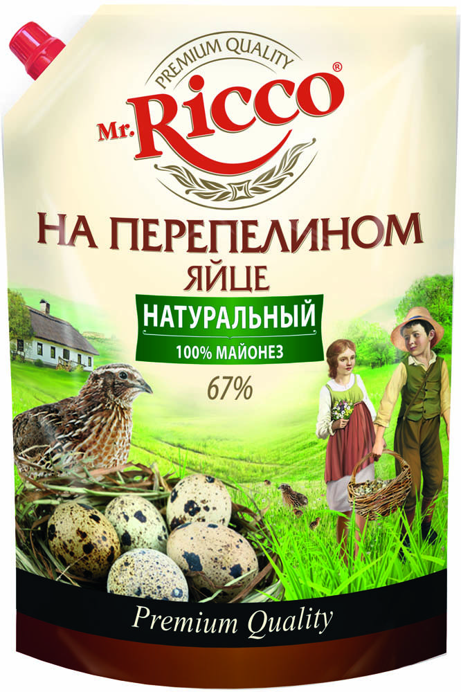 фото Майонез mr.ricco organic на перепелином яйце 67%, 800 мл