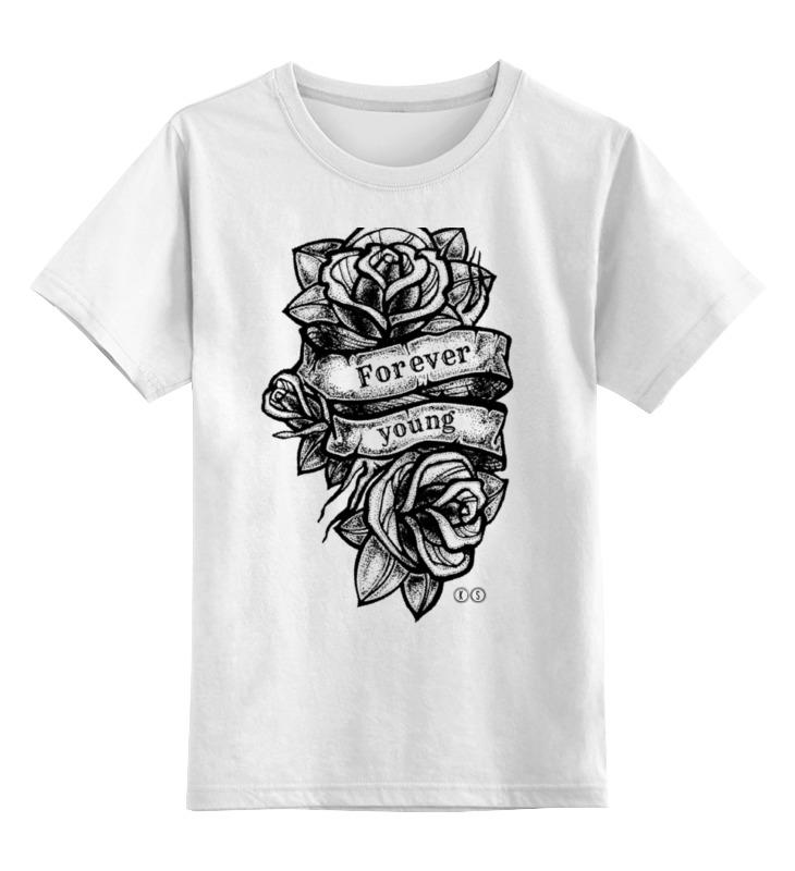 

Детская футболка Printio Forever young цв.белый р.128, 0000000729183