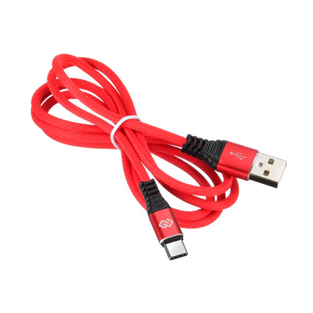Кабель Digma USB A(m)-USB Type-C (m) 1.2м red/bl