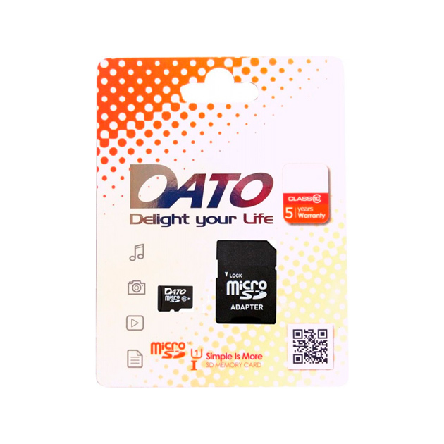 

Карта памяти Dato microSDHC Class10 8ГБ (DTTF008GUIC10)