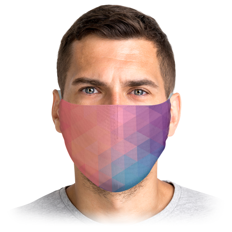 

Многоразовая маска Printio Геометрический фон абстракция розовая M, Геометрический фон абстракция