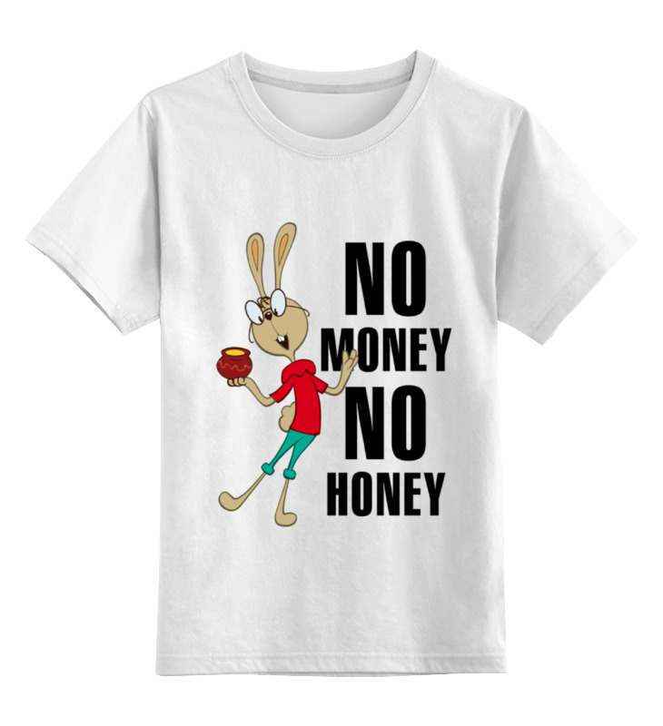 

Детская футболка Printio No money no honey цв.белый р.140, 0000000738747