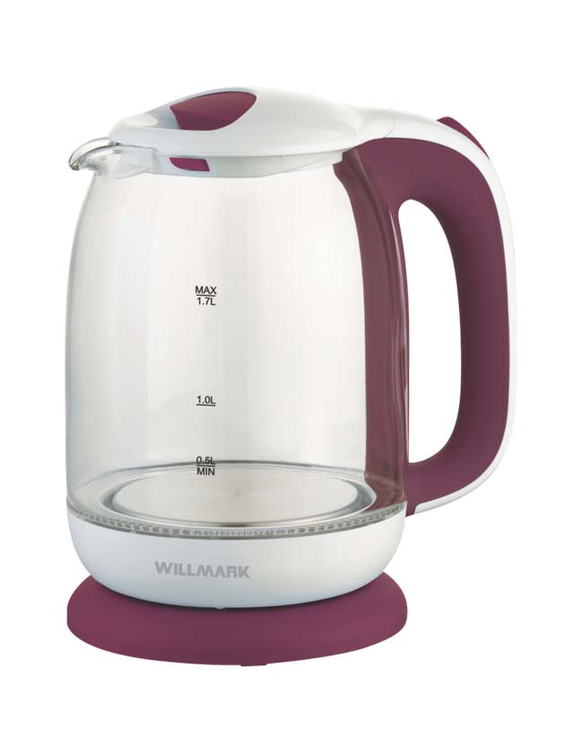 Чайник электрический WILLMARK WEK-1704G 1.7 л белый кофеварка willmark wcm 1350d