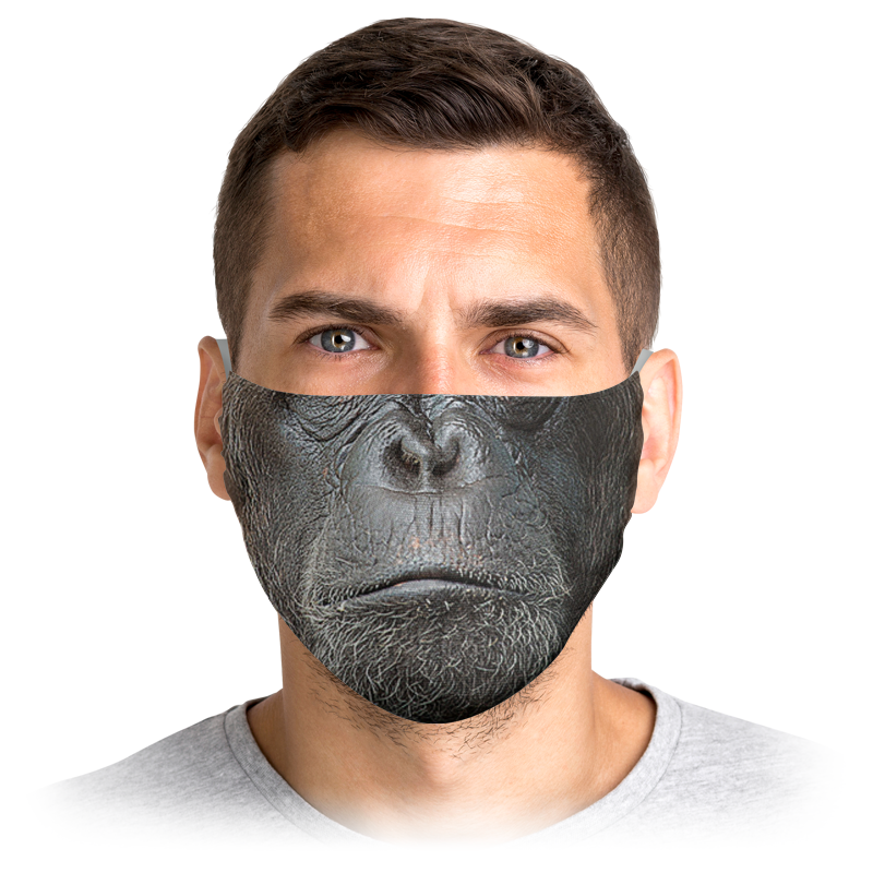 

Многоразовая маска Printio Обезьяна серая M, Обезьяна