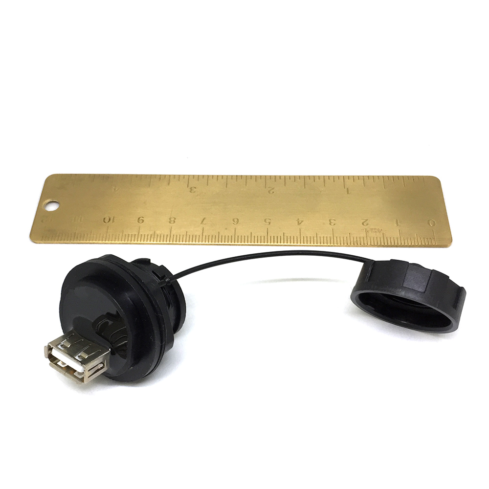 Переходник USB2.0 Female to USB2.0 Female водонепроницаемый waterproof IP67 с защитной кры