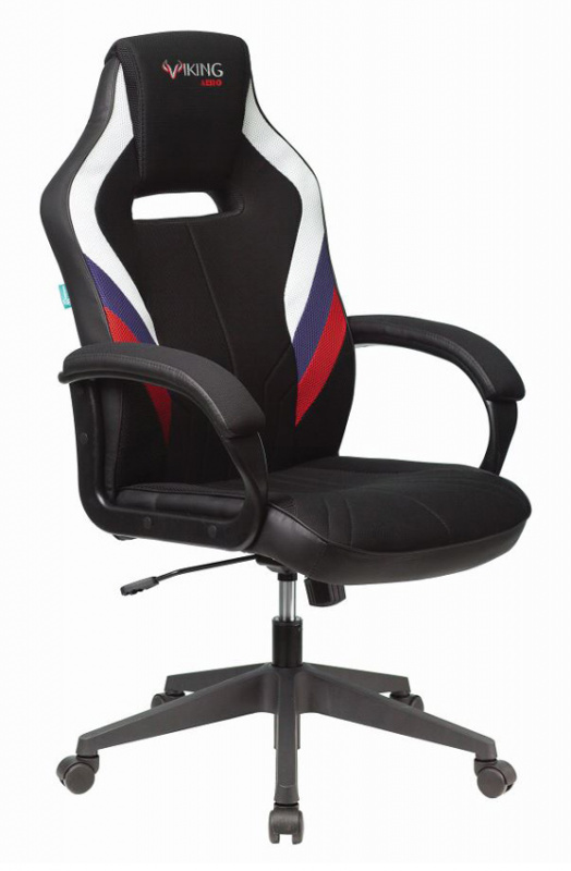 фото Игровое кресло zombie viking 3 aero rus, черный/белый/синий/красный бюрократ