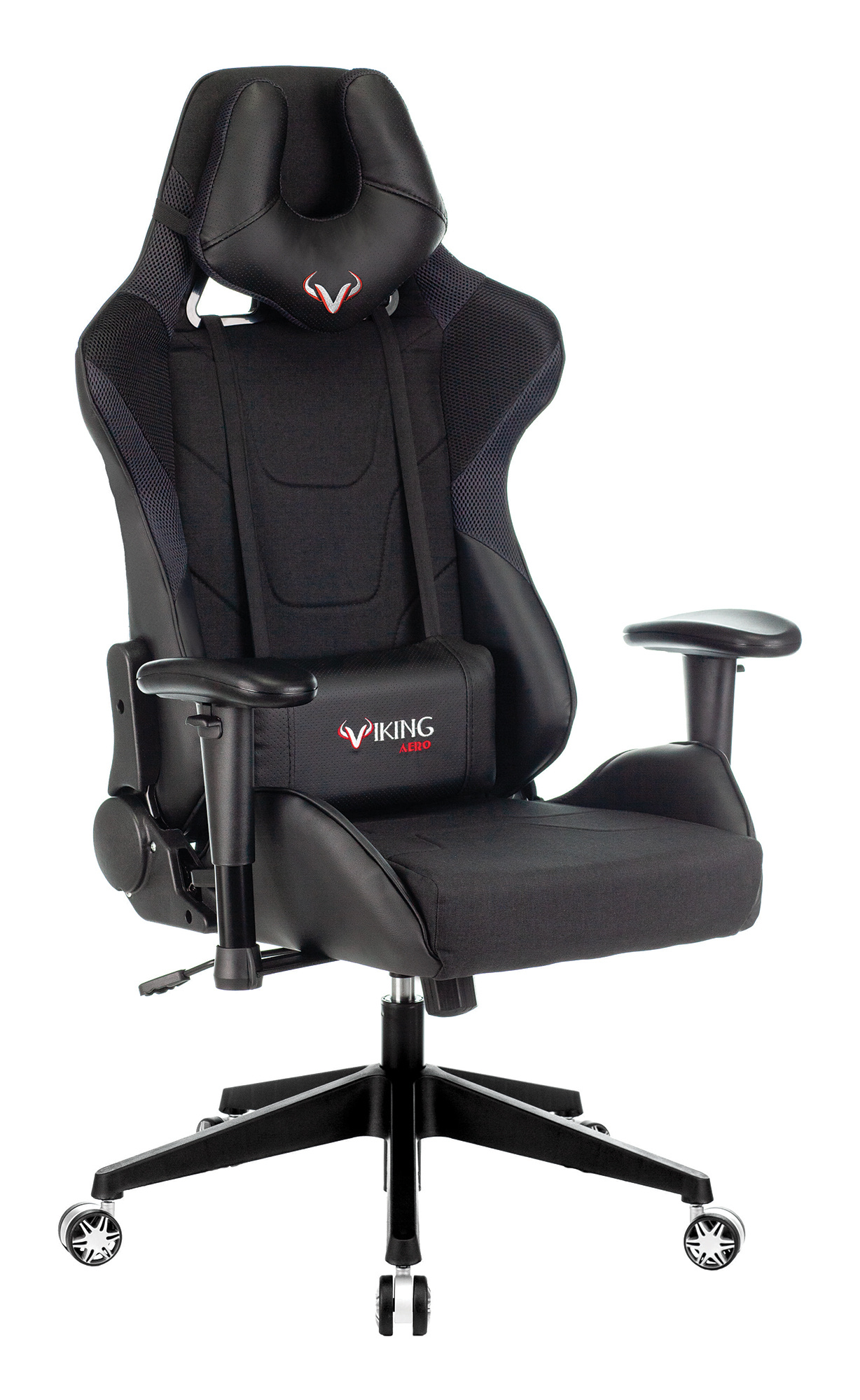 фото Кресло игровое zombie viking 4 aero black edition черный искусст.кожа/ткань