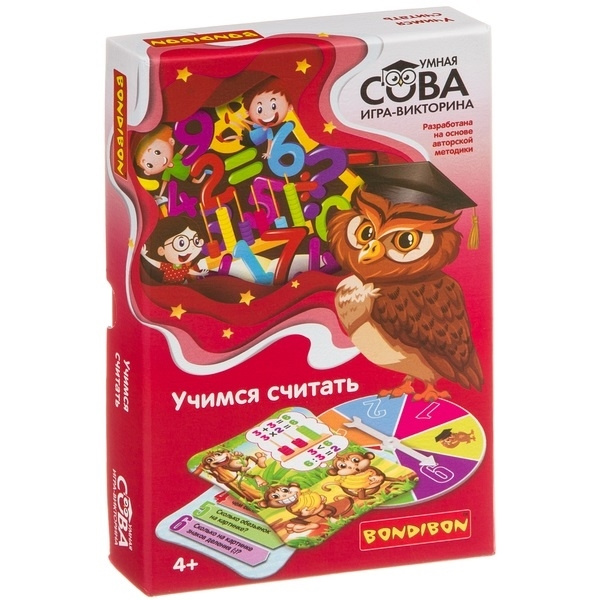 фото Настольная игра-викторина bondibon умная сова учимся считать